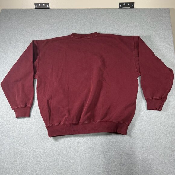 J Galt Burgundy Crewneck Sweatshirt Soft Cotton Blend Pullover Size OS - Picture 5 of 5